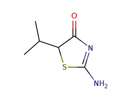 2-amino-5-propan-2-yl-1,3-thiazol-4-one cas  3805-17-2