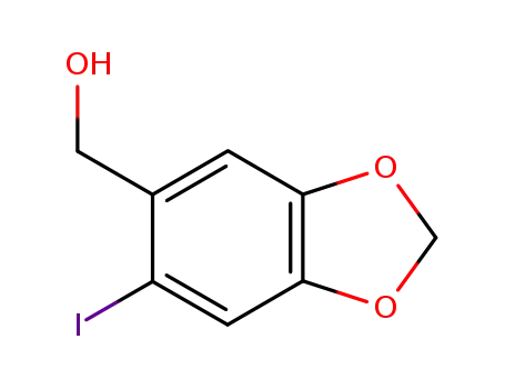 Molecular Structure of 69048-76-6 ((6-iodobenzo[1,3]dioxol-5-yl)methanol)