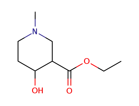 Molecular Structure of 37673-66-8 (ethyl 4-hydroxy-1-methylpiperidine-3-carboxylate)