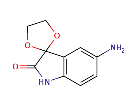 Molecular Structure of 113207-59-3 (5'-AMINOSPIRO[1,3-DIOXOLANE-2,3'-INDOL]-2'(1'H)-ONE)