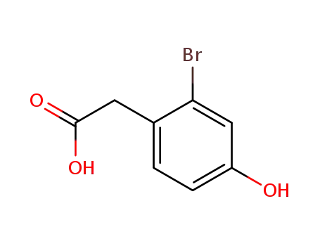 Molecular Structure of 88491-44-5 (2-BROMO-4-HYDROXYPHENYLACETIC ACID)