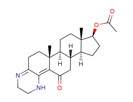 17β-acetoxy-4'-dehydro-androst-4-eno[3,4-e]piperazin-6-one
