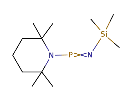 Molecular Structure of 72821-01-3 (Piperidine, 2,2,6,6-tetramethyl-1-[[(trimethylsilyl)imino]phosphino]-)