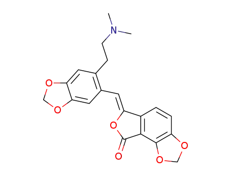 Molecular Structure of 59614-38-9 (6-[(Z)-[6-[2-(Dimethylamino)ethyl]-1,3-benzodioxol-5-yl]methylene]furo[3,4-e]-1,3-benzodioxol-8(6H)-one)