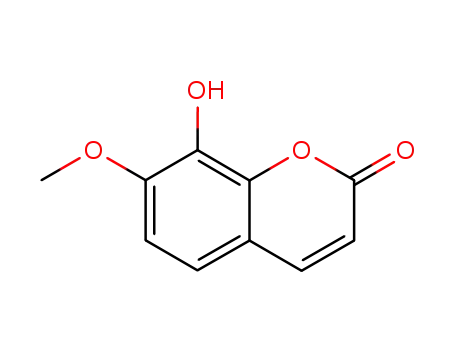 Molecular Structure of 19492-03-6 (8-HYDROXY-7-METHOXYCOUMARIN)