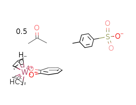 [(η-C5H5)2W(tropolonato)](tosyl)*0.5(acetone)
