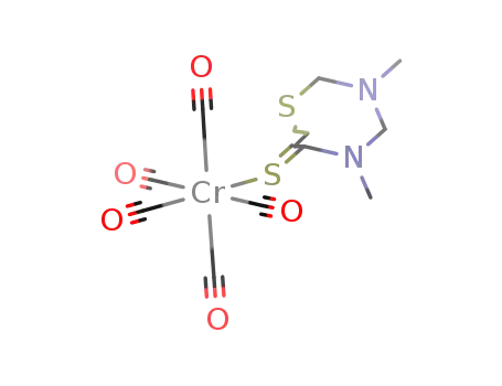 [Cr(CO)5(3,5-dimethyl-tetrahydro-2H-1,3,5-thiadiazine-2-thione)]