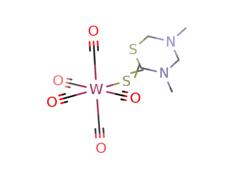 [W(CO)5(3,5-dimethyl-tetrahydro-2H-1,3,5-thiadiazine-2-thione)]