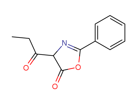5(4H)-Oxazolone, 4-(1-oxopropyl)-2-phenyl-