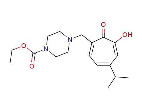 4-(6-hydroxy-4-isopropyl-7-oxo-1,3,5-cycloheptatrienylmethyl)-1-piperazinecarboxylic acid ethyl ester