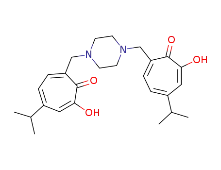 1,4-bis(6-hydroxy-4-isopropyl-7-oxo-1,3,5-cycloheptatrienylmethyl)piperazine