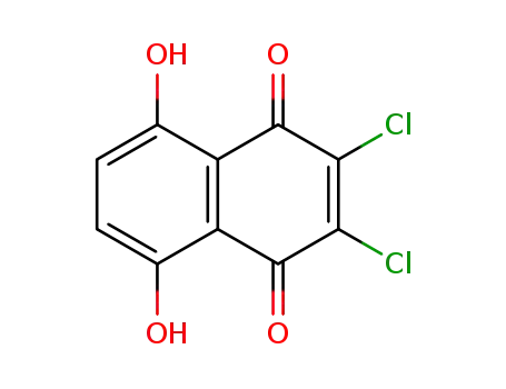 Molecular Structure of 14918-69-5 (2,3-DICHLORO-5,8-DIHYDROXY-1,4-NAPHTHOQUINONE)
