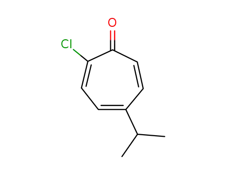 Molecular Structure of 66967-10-0 (2,4,6-Cycloheptatrien-1-one, 2-chloro-5-(1-methylethyl)-)