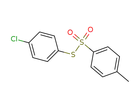 Molecular Structure of 28823-18-9 (Benzenesulfonothioic acid, 4-methyl-, S-(4-chlorophenyl) ester)