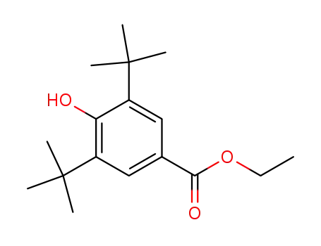 Molecular Structure of 1620-64-0 (ETHYL3,5-DI-TERT-BUTYL-4-HYDROXYBENZOATE)
