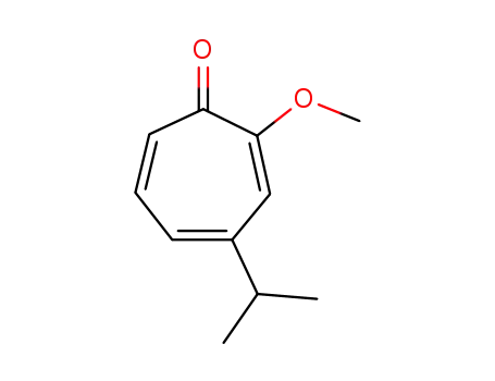 Molecular Structure of 18448-52-7 (2,4,6-Cycloheptatrien-1-one, 2-methoxy-4-(1-methylethyl)-)