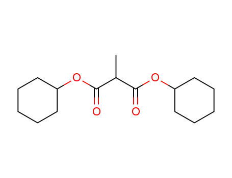 Molecular Structure of 73742-26-4 (Propanedioic acid, methyl-, dicyclohexyl ester)