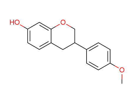 Molecular Structure of 10499-17-9 (3-(4-methoxyphenyl)-3,4-dihydro-2H-chromen-7-ol)