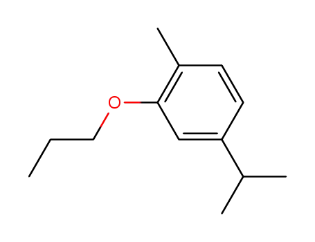 Molecular Structure of 5648-33-9 (Benzene, 1-methyl-4-(1-methylethyl)-2-propoxy-)