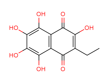 1,4-Naphthalenedione,2-ethyl-3,5,6,7,8-pentahydroxy-(517-82-8)