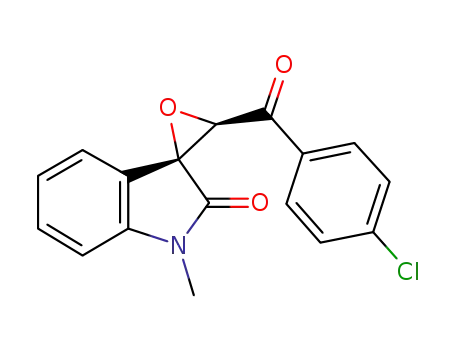(E)-3’-(4-chlorobenzoyl)-1-methylspiro[indoline-3,2’-oxiran]-2-one