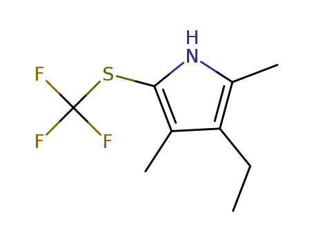 3-ethyl-2,4-dimethyl-5-((trifluoromethyl)thio)-1H-pyrrole