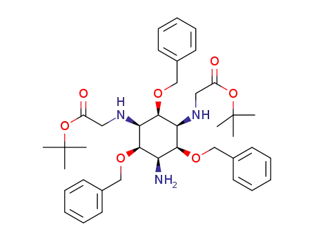 di-tert-butyl 2,2’-({[1R-(1α,2α,3α,4α,5α,6α)]-5-amino-2,4,6-tris[benzyloxy]cyclo-hexane-1,3-diyl}diimino)diacetate