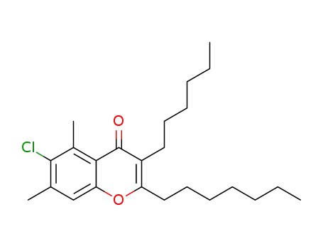 6-chloro-2-heptyl-3-hexyl-5,7-dimethyl-4H-chromen-4-one