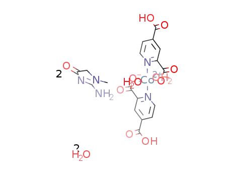 (creatinine)2[Co(Pyridine-2,4-dicarboxylic acid(-2H))2(H2O)2]*2H2O