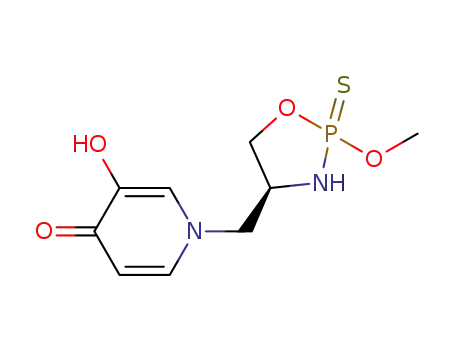 3-hydroxy-1-(((4S)-2-methoxy-2-sulfanylidene-1,3,2-oxazaphospholidin-4-yl)methyl)pyridin-4(1H)one