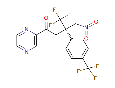 (S)-4,4,4-trifluoro-3-(4-(trifluoromethyl)phenyl)-3-(nitromethyl)-1-(pyrazin-2-yl)butan-1-one