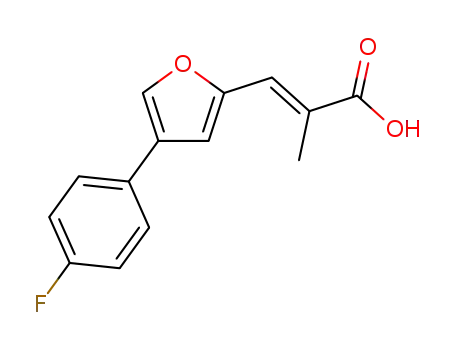 (E)-2-methyl-3-(4-(4-fluorophenyl)furan-2-yl)acrylic acid