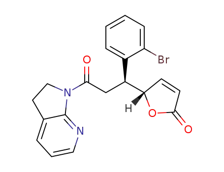 (S)-5-((S)-1-(2-bromophenyl)-3-(2,3-dihydro-1H-pyrrolo[2,3-b]pyridin-1-yl)-3-oxopropyl)furan-2(5H)-one