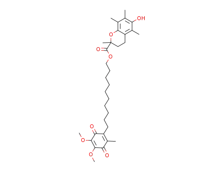 3,4-dihydro-6-hydroxy-2,5,7,8-tetramethyl-2H-1-benzopyran-2-carboxylic acid 10-(4,5-dimethoxy-2-methyl-3,6-dioxo-1,4-cyclohexadien-1-yl)decyl ester