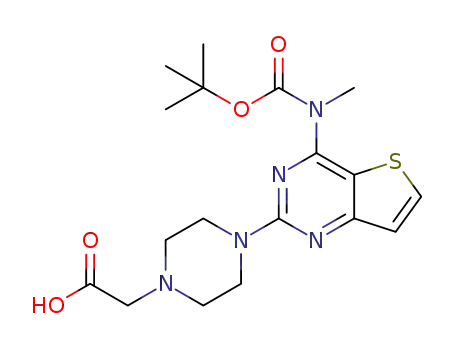 2-(4-(4-[(tert-butoxycarbonyl)(methyl)amino]thieno[3,2-d]pyrimidin-2-yl)piperazino)acetic acid