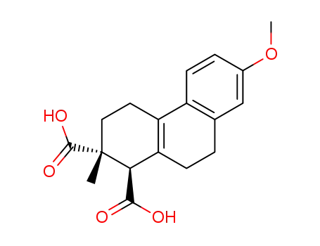 (+/-)-7-methoxy-2-methyl-1,2,3,4,9,10-hexahydro-phenanthrene-1r,2t-dicarboxylic acid