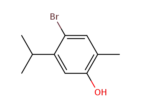 Molecular Structure of 121665-99-4 (4-BROMO-5-ISOPROPYL-2-METHYLBENZENOL)