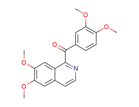 Molecular Structure of 522-57-6 ((6,7-dimethoxy-1-isoquinolyl) (3,4-dimethoxyphenyl) ketone)