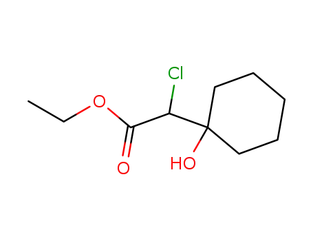 Molecular Structure of 114091-86-0 (Cyclohexaneacetic acid, a-chloro-1-hydroxy-, ethyl ester)