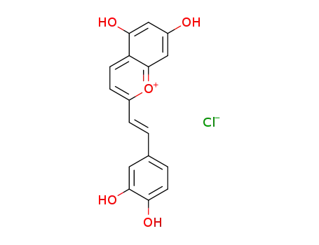 2-(3,4-dihydroxystyryl)-5,7-dihydroxy-1-benzopyrylium chloride