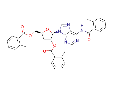 3',5'-bis-O-o-toluoyl-6-N-O-o-toluoyl-3'-deoxyadenosine