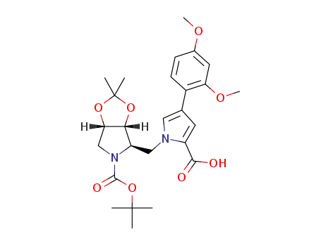 1-{[(3aR,4R,6aS)-5-(tert-butoxycarbonyl)-2,2-dimethyltetrahydro-4H-[1,3]dioxolo[4,5-c]pyrrol-4-yl]methyl}-4-(2,4-dimethoxyphenyl)-1H-pyrrole-2-carboxylic acid