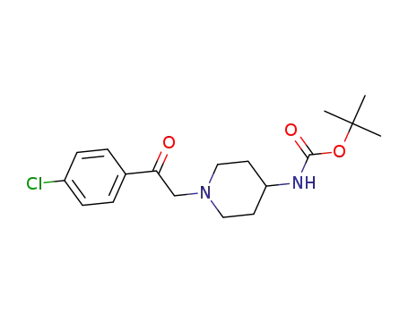 tert-butyl (1-(2-(4-chlorophenyl)-2-oxoethyl)piperidin-4-yl)carbamate