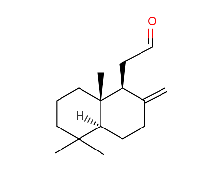 Molecular Structure of 3243-36-5 ((1S,4aS,8aS)-Decahydro-5,5,8a-trimethyl-2-methylene-1-naphthaleneacetaldehyde)