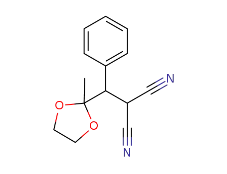 2-((2-methyl-1,3-dioxolan-2-yl)(phenyl)methyl)malononitrile