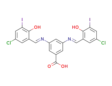 3,5-bis{[(E)-5-chloro-2-hydroxy-3-iodobenzylidene]amino}benzoic acid