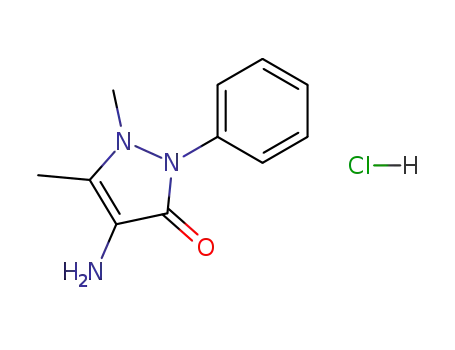 3H-Pyrazol-3-one,4-amino-1,2-dihydro-1,5-dimethyl-2-phenyl-, hydrochloride (1:1)