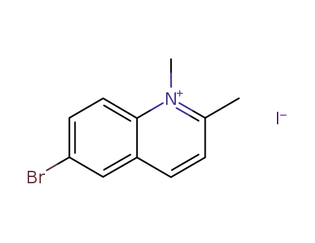 Molecular Structure of 59105-86-1 (Quinolinium, 6-bromo-1,2-dimethyl-, iodide)