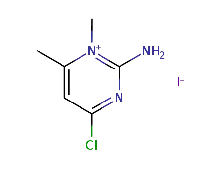 2-amino-4-chloro-1,6-dimethyl-pyrimidinium; iodide