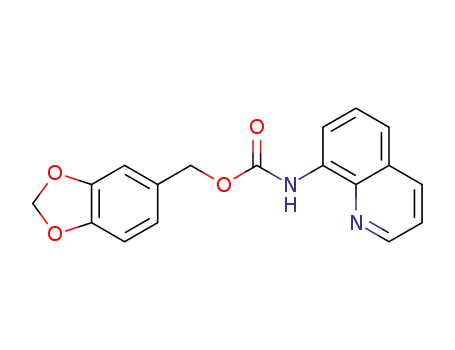 benzo[d][1,3]dioxol-5-ylmethyl quinolin-8-ylcarbamate
